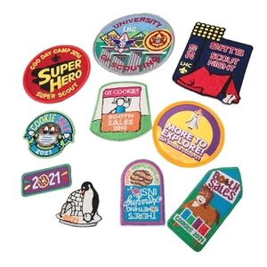 Lot Of 10 Girl Scout Badges Patches